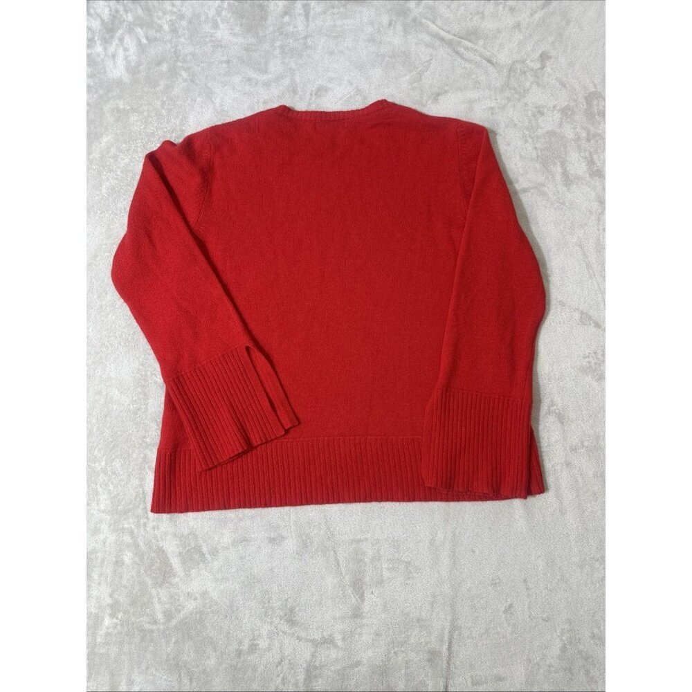 Bianco & Blu Italy Merino Wool Cashmere Blend Sweater Womens Small Red Knit - Picture 8 of 8